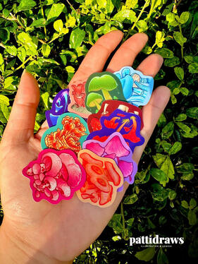 Tiny Mushroom Stickers